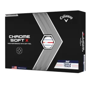 Callaway CHROME SOFT X 22 360 Triple Track Golf Balls White – 1 DOZEN