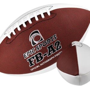 Epic Official Size Autograph Football (1-Brown Panel & 3-White Panels)